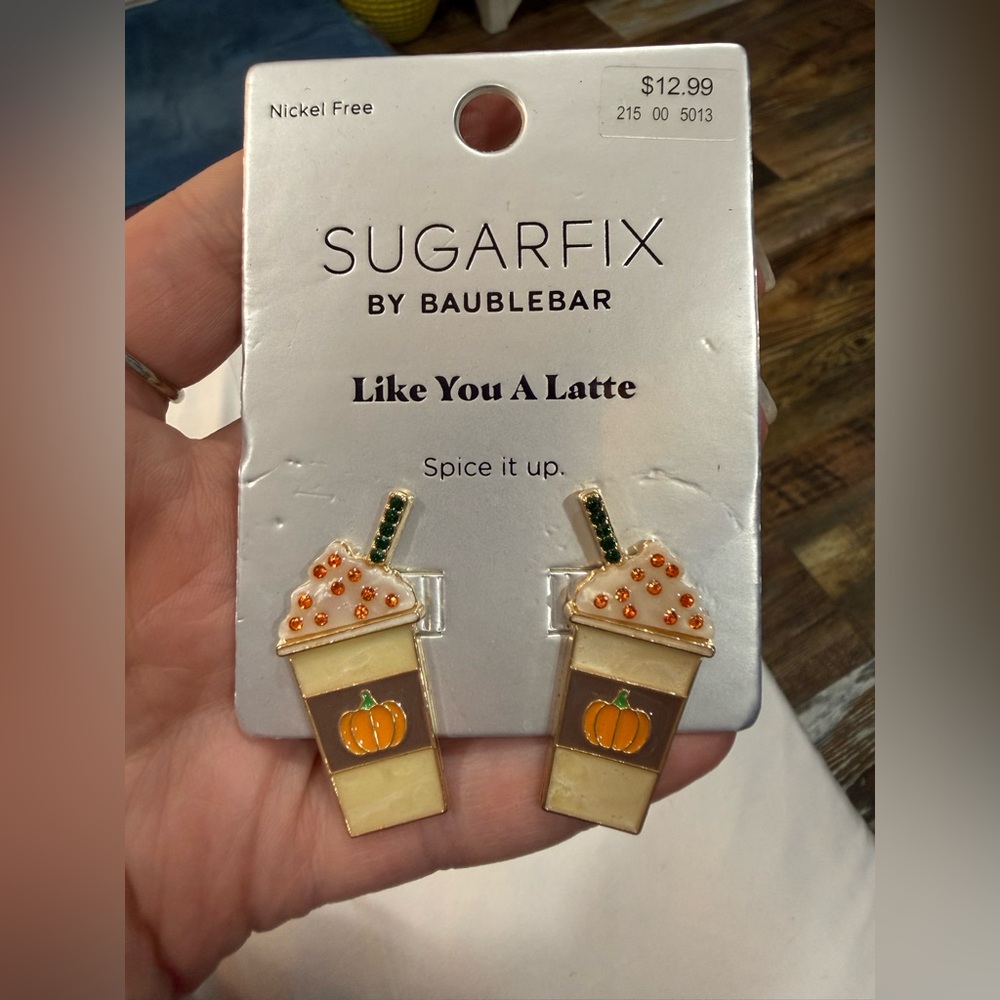 SUGARFIX by BaubleBar Like You A Latte Earrings NWT